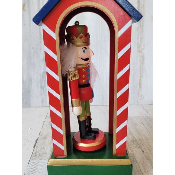 Wooden Nutcracker Prince King wind up musical xmas figure - Picture 6 of 12